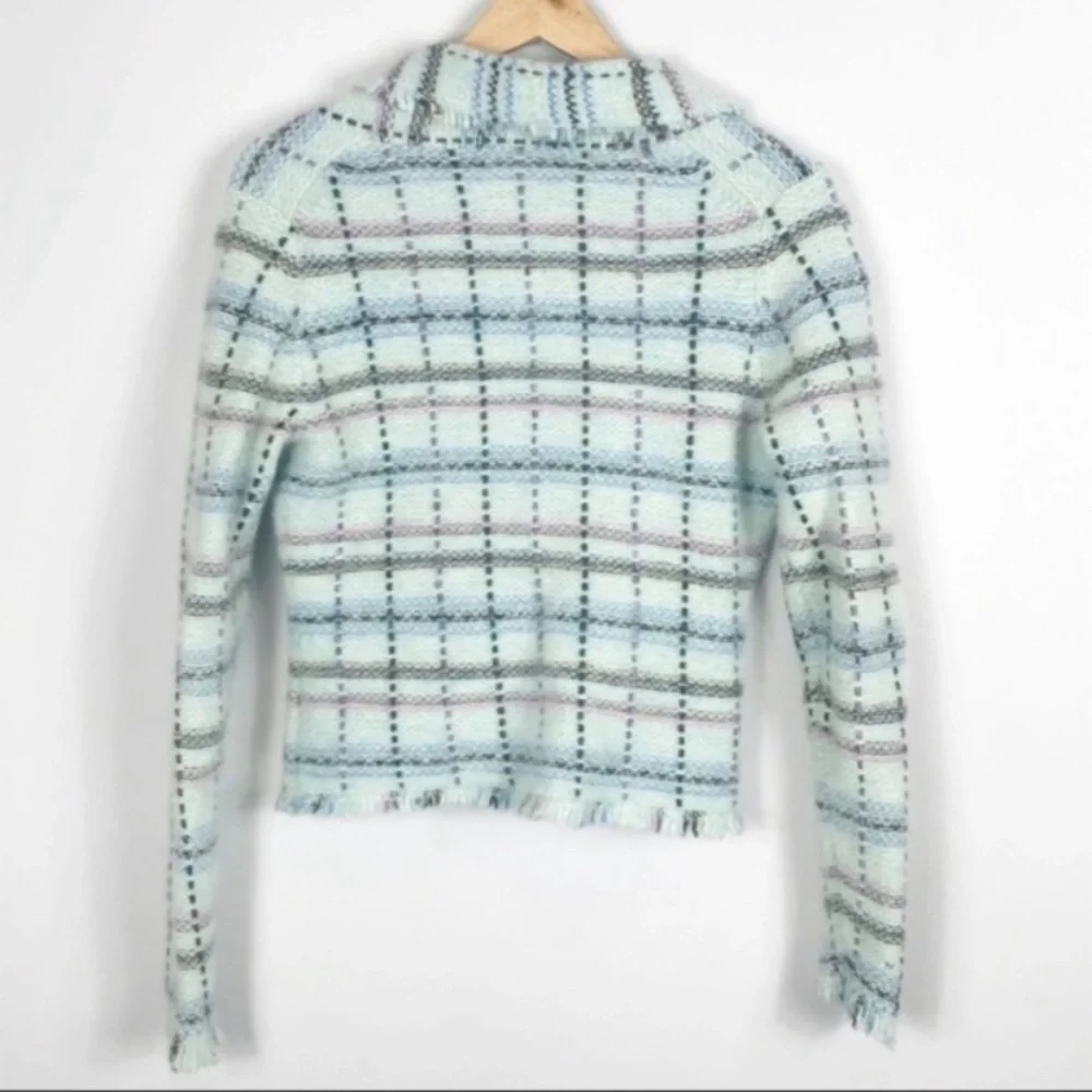 BANANA REPUBLIC Angora Wool Plaid Tweed Jacket